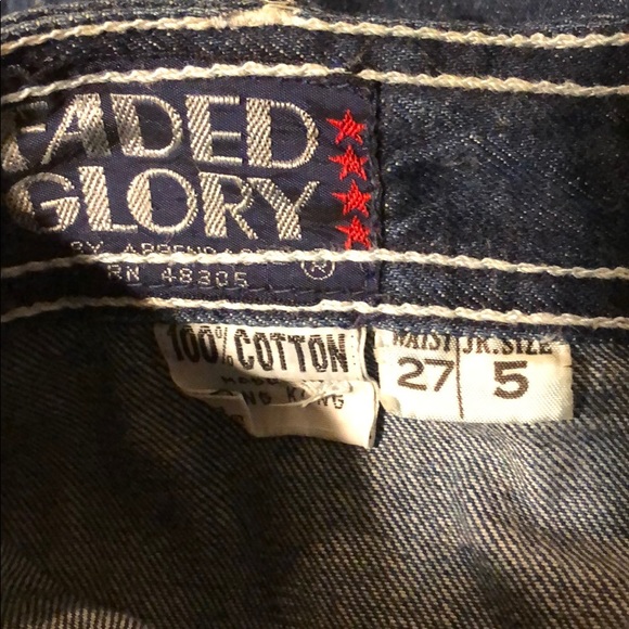 70’s Rigid Denim True Vintage 1970’s Jeans Faded Glory waterworks 27/5 uncut - Picture 6 of 8